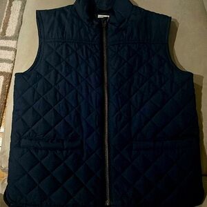 Dark Navy zip vest J Crew